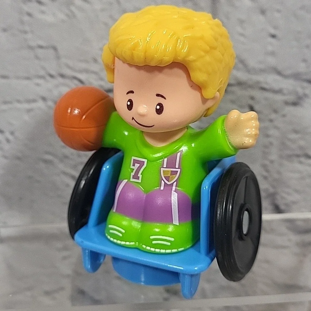 Fisher-Price Little People Figures Lot Barbie Wheelchair Basketball Kids Friends